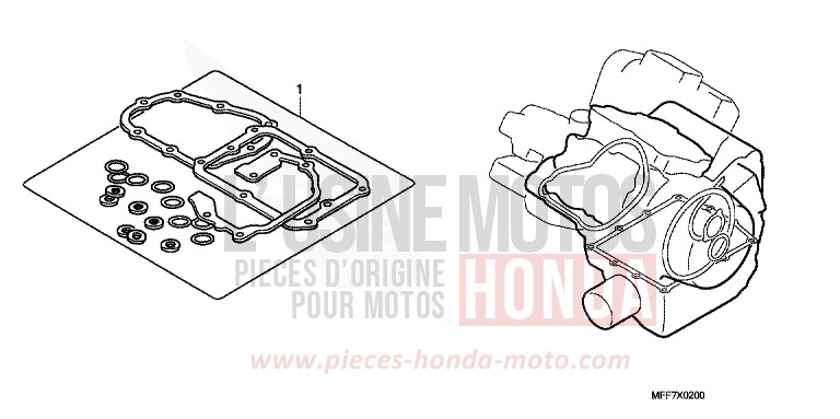 GASKET KIT B for TRANSALP ABS SHASTA WHITE (NH138K) from 2010